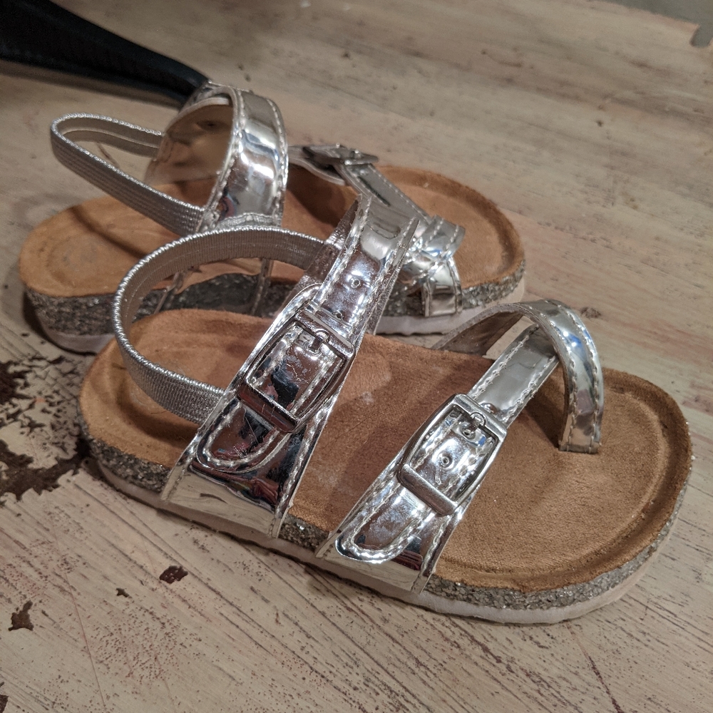 Silver Glitter Sandals